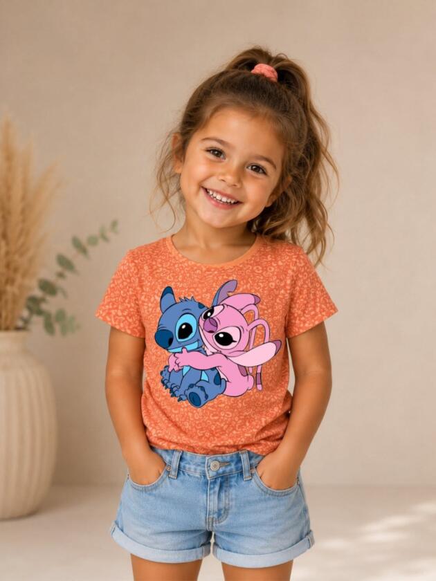 Stitch & Angel Hug Kids T-Shirt