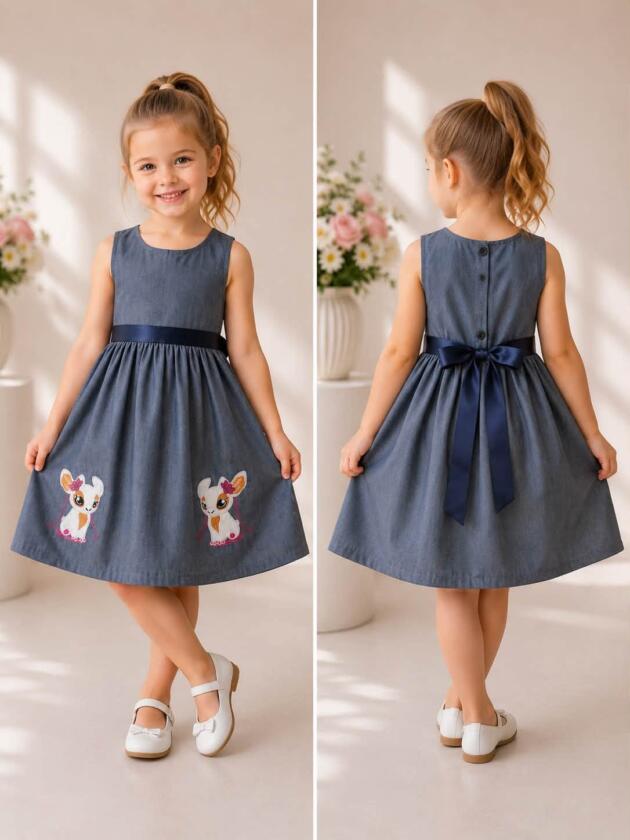 Little Bunny Chambray Dress