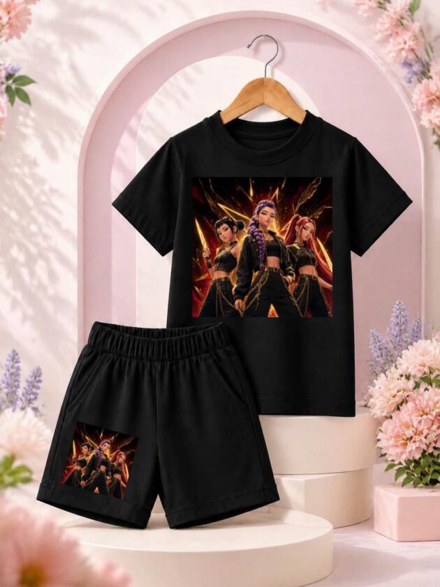 K-Pop Power Girls Cotton Set 🖤✨