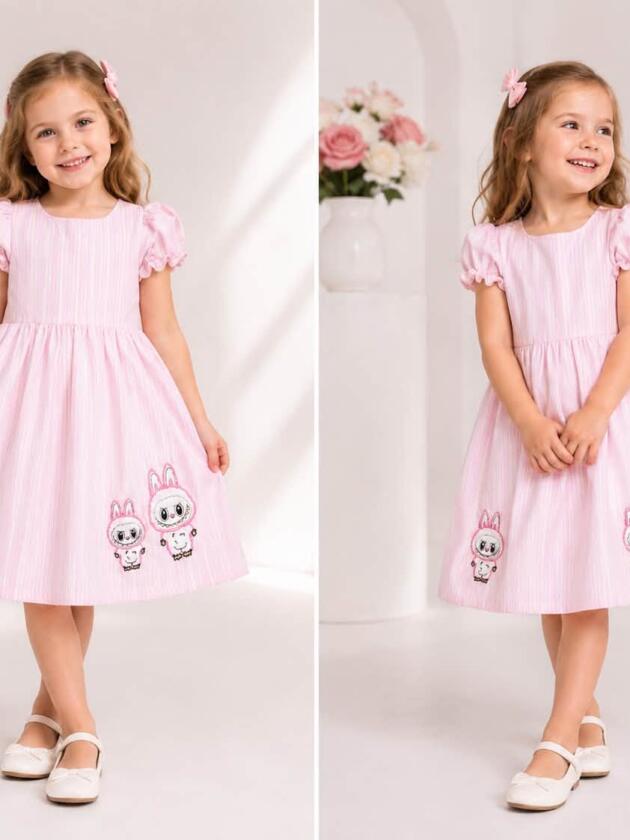 Labubu Princess Puff-Sleeve Dress 🌸