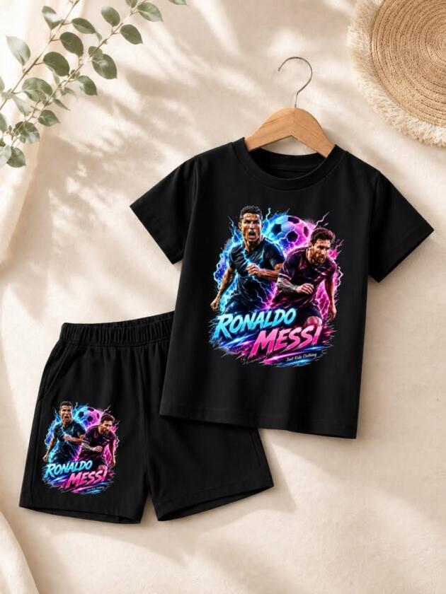 ⚽ Ronaldo & Messi Neon Football Full Kit